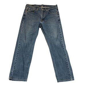 Levi's 505 Mens Straight Jeans 35x30 Blue Denim Medium Wash Cotton Casual